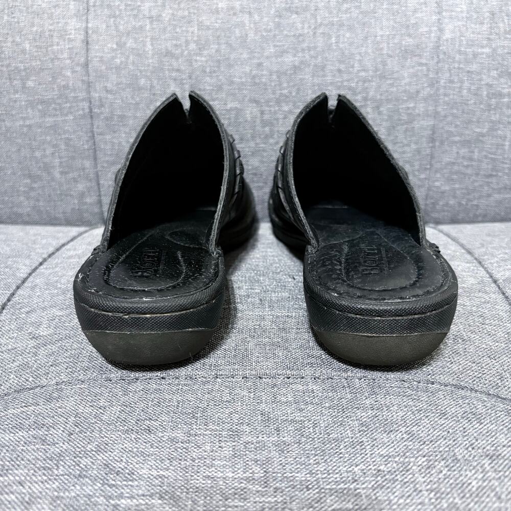 Born Shoe Slip On‎ Women 7M Black Leather Mule Shoe - Picture 4 of 7